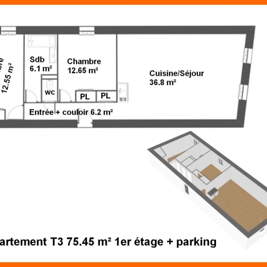  Annonces VILLETTE D ANTHON : Appartement | MONTLUEL (01120) | 75 m2 | 225 000 &euro; 