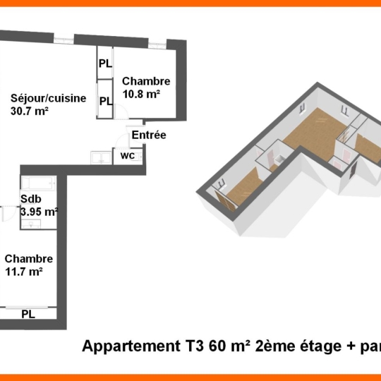  Annonces VILLETTE D ANTHON : Appartement | MONTLUEL (01120) | 60 m2 | 185 000 &euro; 