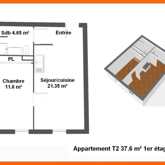  Annonces VILLETTE D ANTHON : Appartement | MONTLUEL (01120) | 38 m2 | 135 000 &euro; 