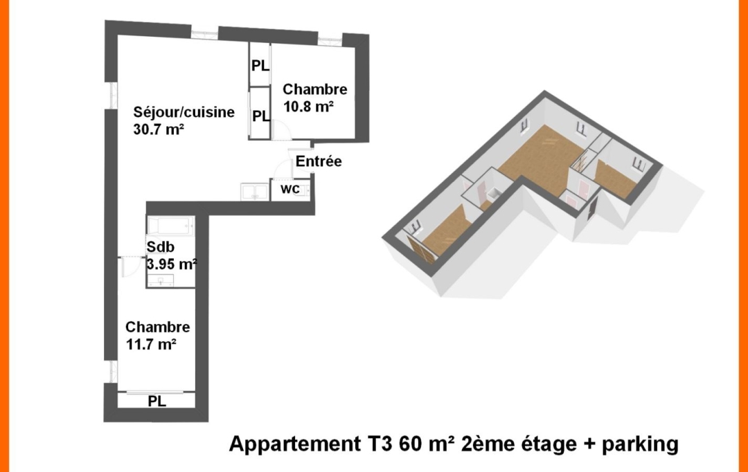 Annonces VILLETTE D ANTHON : Appartement | MONTLUEL (01120) | 60 m2 | 185 000 &euro; 