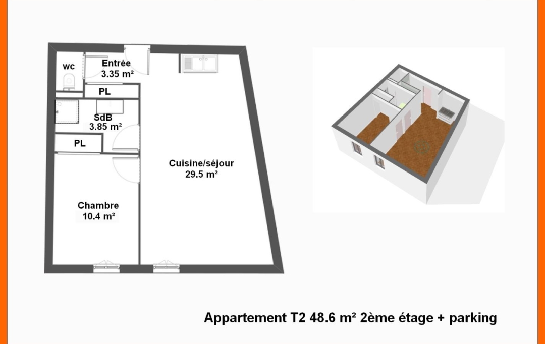 Annonces VILLETTE D ANTHON : Appartement | MONTLUEL (01120) | 48 m2 | 155 000 &euro; 